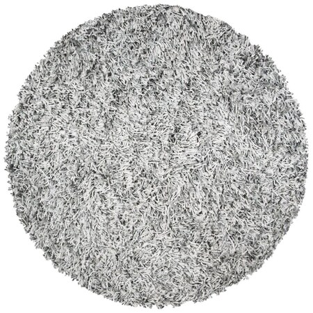 Safavieh 6 x 6 ft. Rio Shag Round Rug Grey & Ivory SG960F-6R
